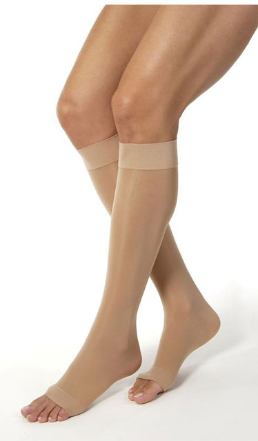 Jobst Women's UltraSheer OPEN Toe Knee High Natural