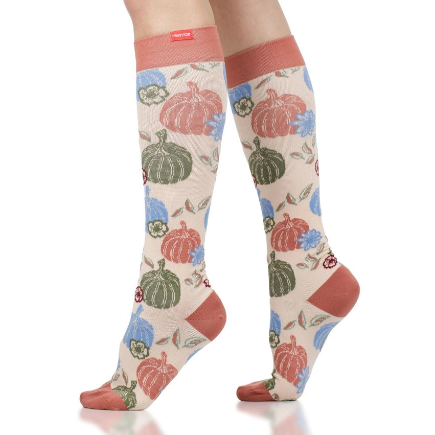 Cotton Fall Harvest 15-20 mmHg Knee High Compression Socks