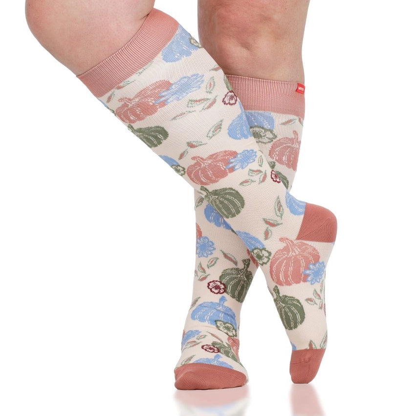 Cotton Fall Harvest 15-20 mmHg Knee High Compression Socks