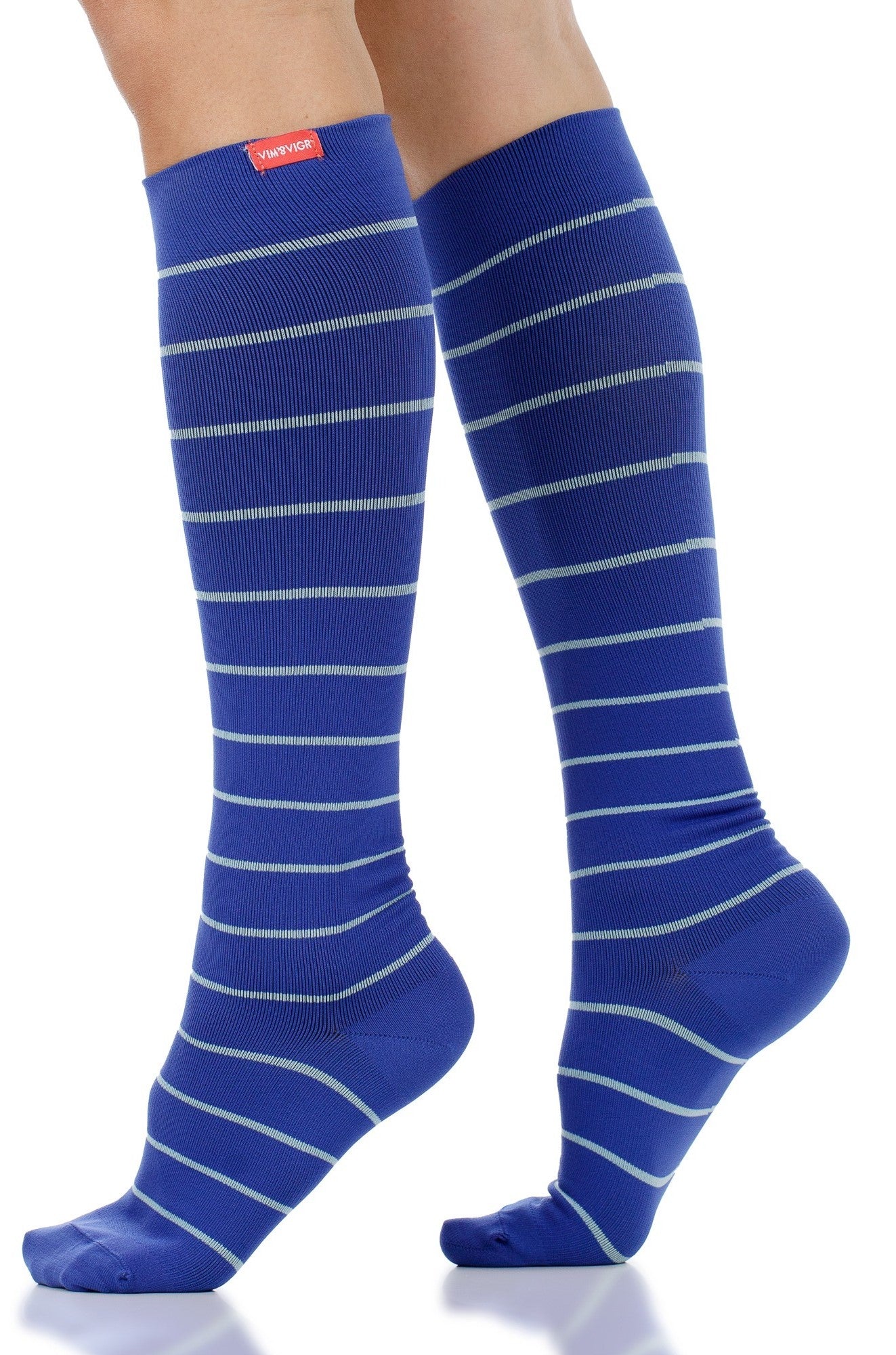 Nylon Cobalt & Light Blue 15-20 mmHg Compression Socks – The Comfort ...