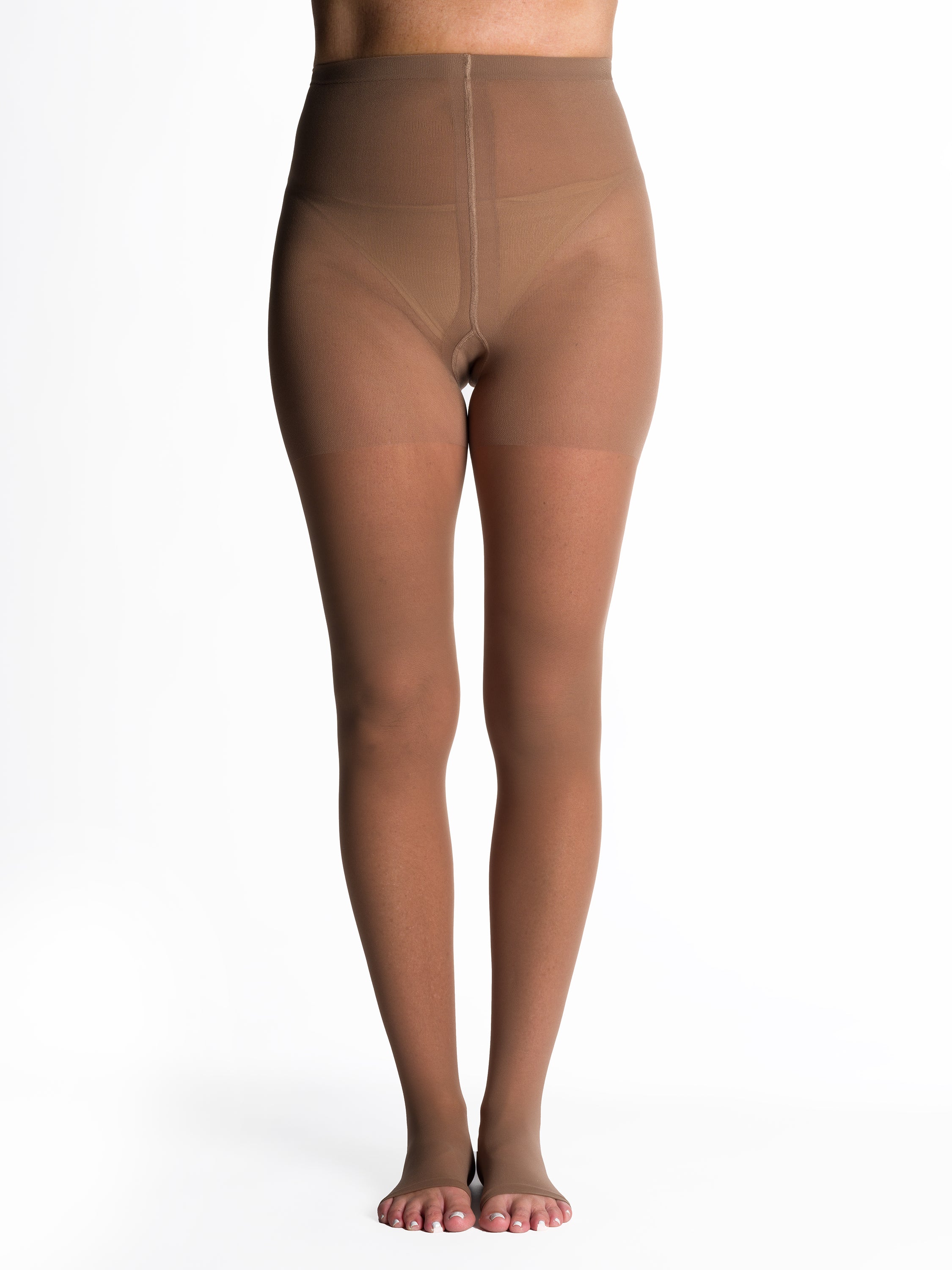 SIGVARIS Women's Style Sheer 780 Closed Toe Pantyhose 20-30mmHg - Mocha -  Small Short