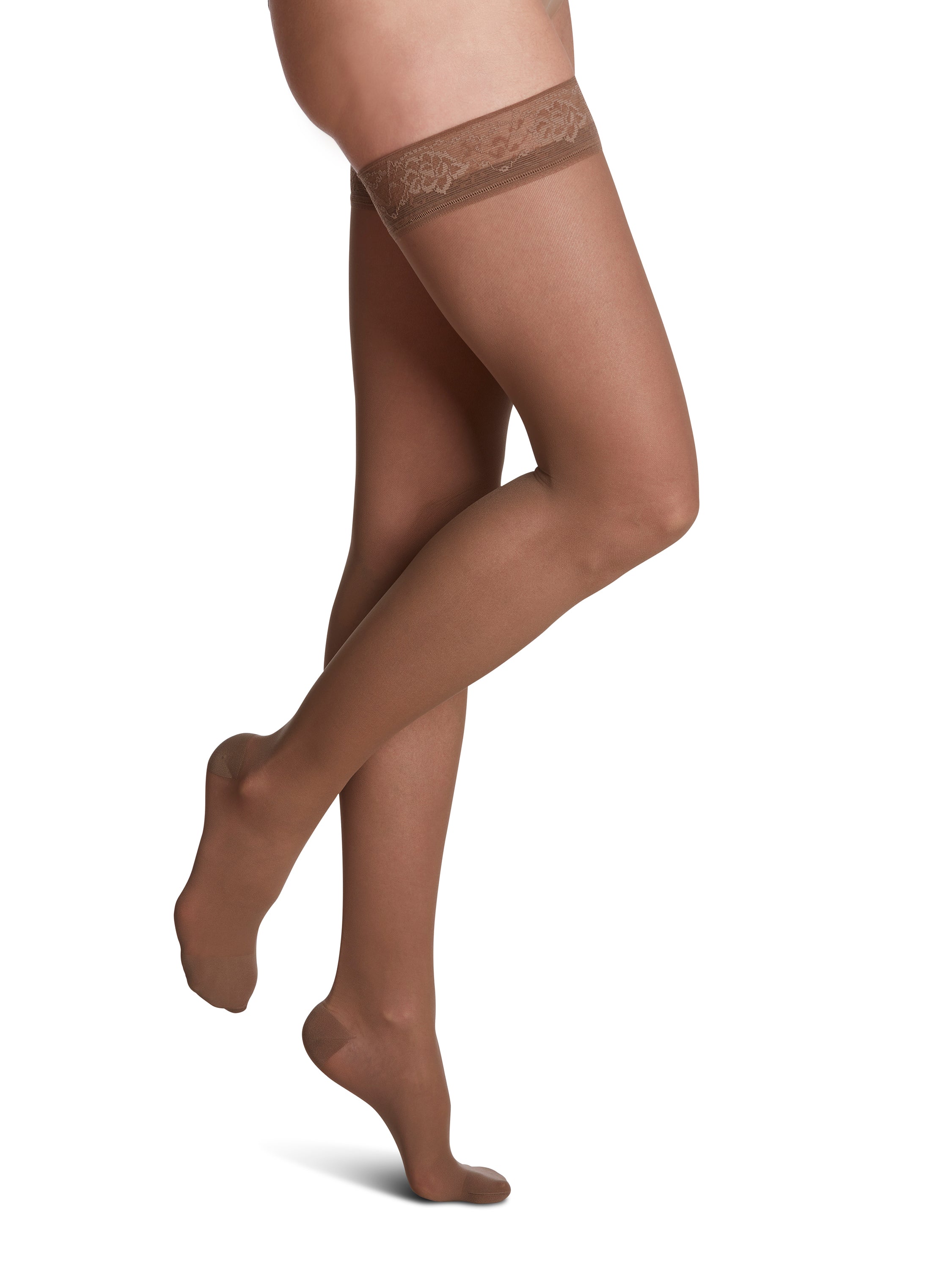 Sigvaris Women's Style Sheer Thigh Highs CLOSED Toe in FASHION Colors