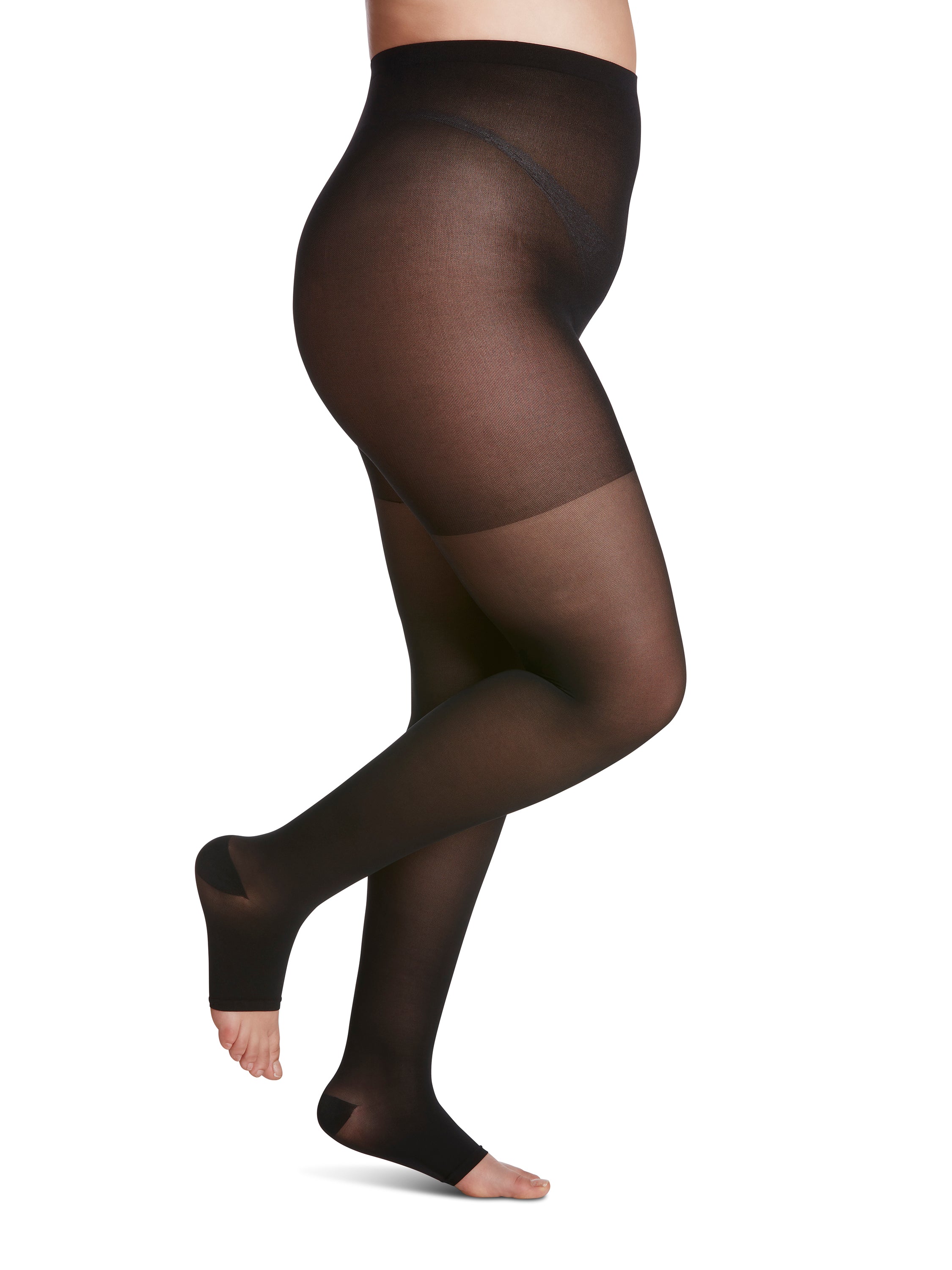 Sigvaris Women's Style Sheer Pantyhose with OPEN Toe in Fashion Colors