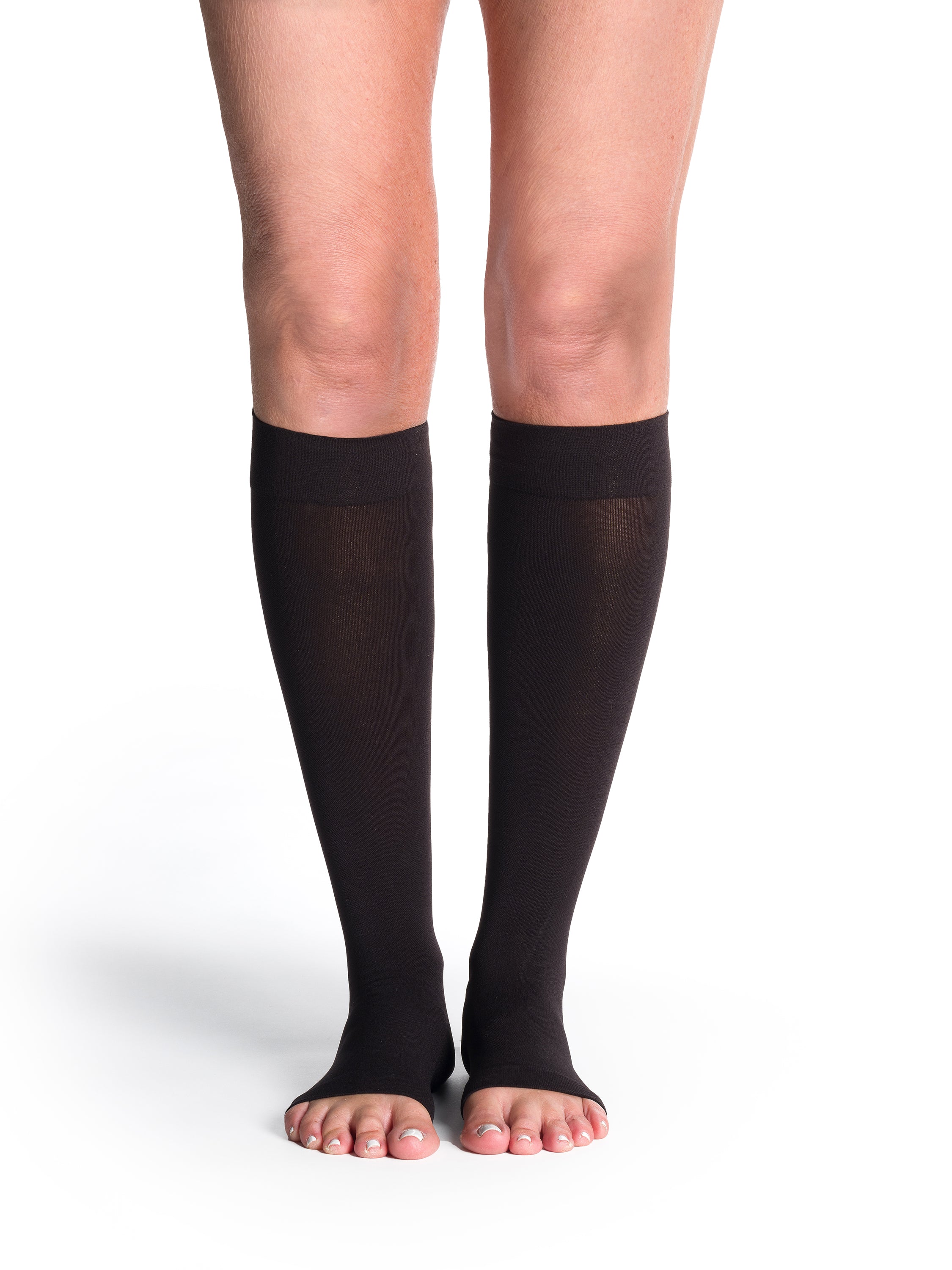 Sigvaris Women's Style Soft Opaque Knee Highs with OPEN TOE