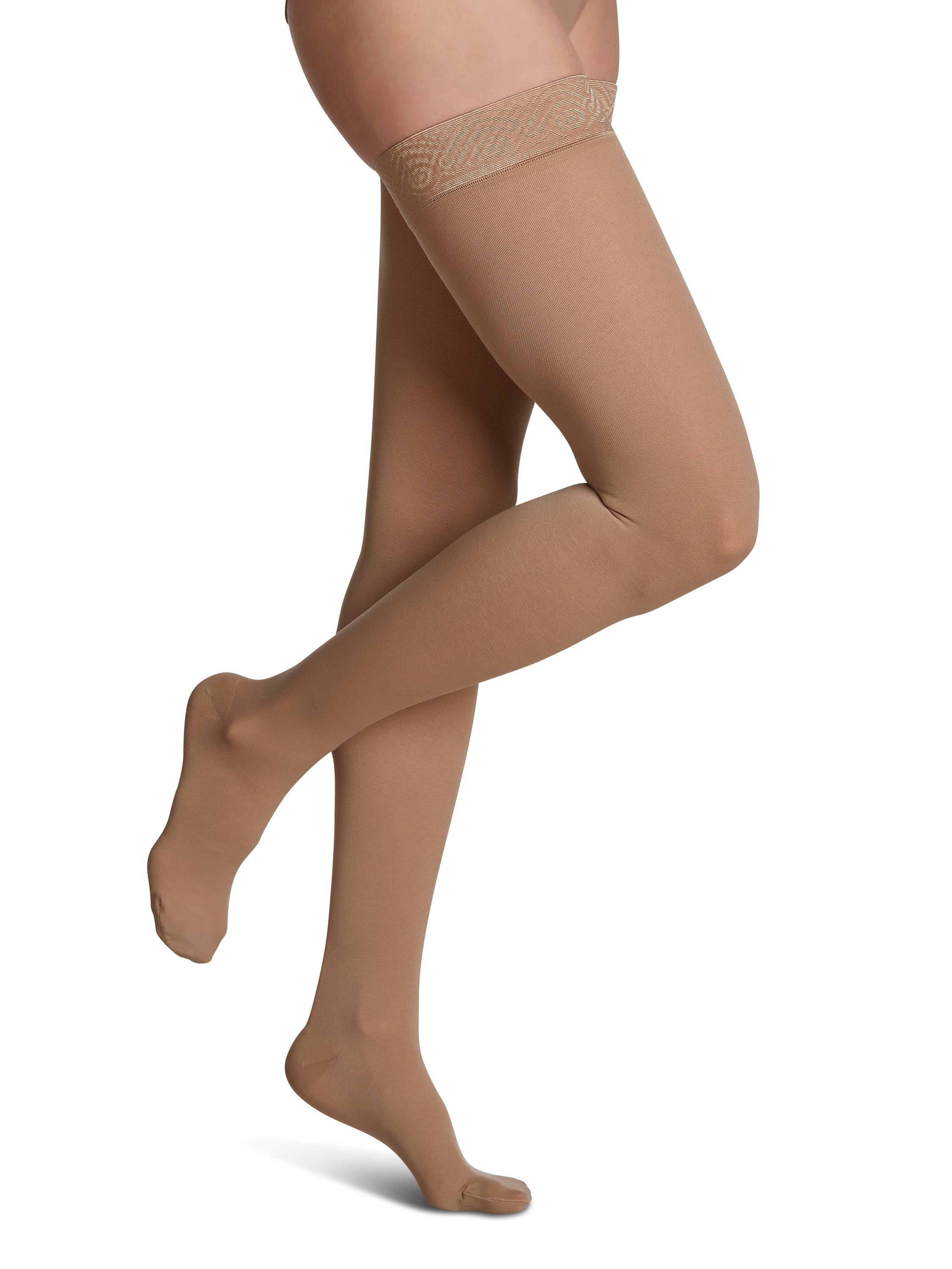 Sigvaris Women's Essential Opaque CLOSED Toe Thigh High